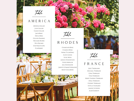 Table Plan - Framed - Bespoke